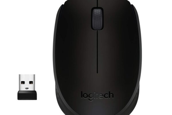 Logitech M170 2. 4GHz Wireless 3-Button Optical Scroll Mouse w/Nano USB Receiver (Black)